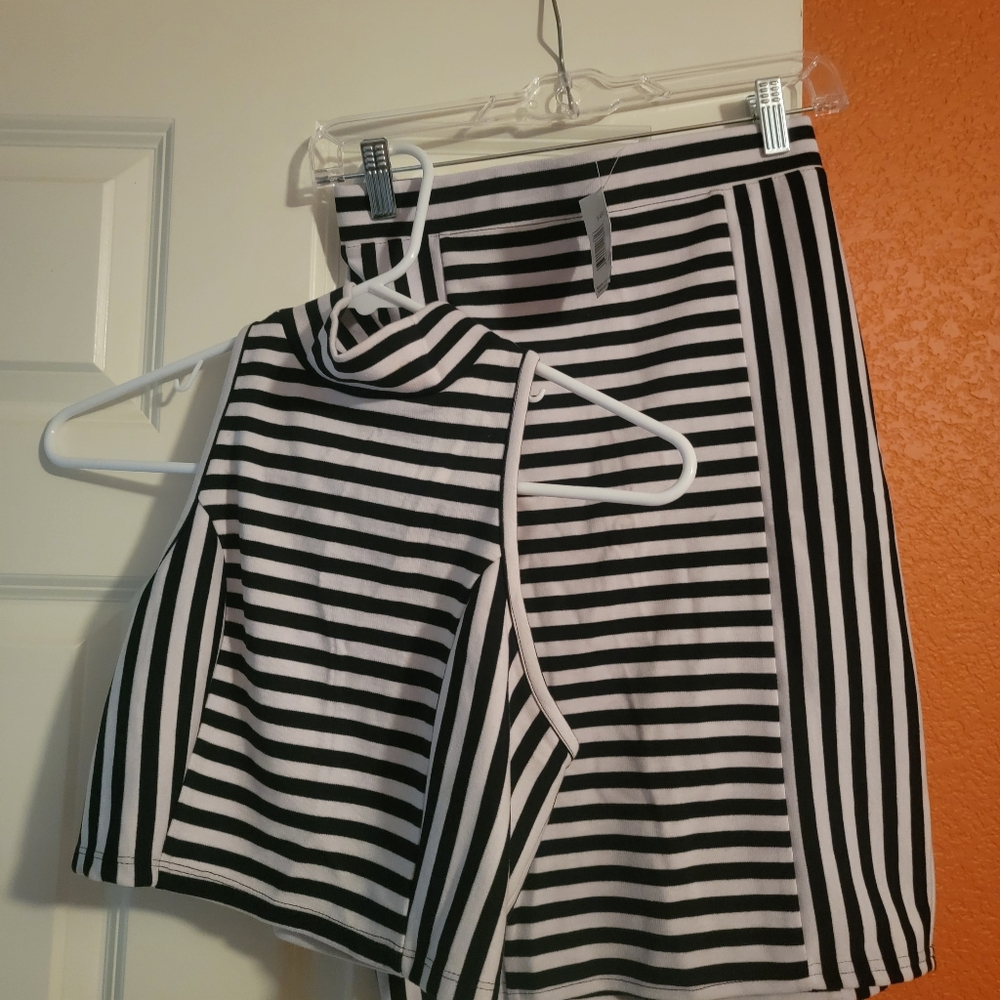 Black /white skirt set